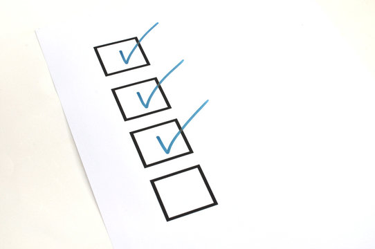 Checkliste - abgehakt