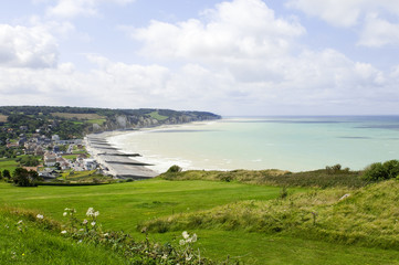 Küste bei Pourville-sur-Mer, Normandie