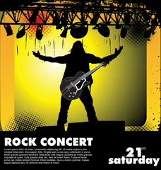Papier Peint photo autocollant Groupe de musique fond de concert de rock