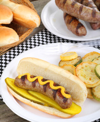 Grilled Bratwurst Meal