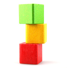 Wooden building blocks