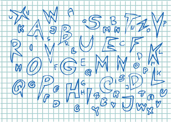nice hand drawn alphabet