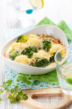 Broccoli And Cauliflower Gratin