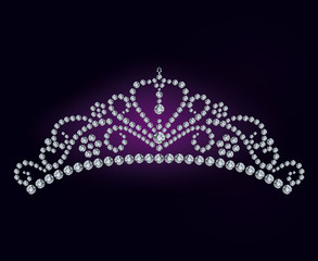 Diamond tiara - vector illustration - 34227216