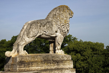 Fototapeta premium Löwendenkmal in Mühlhausen (Thüringen)