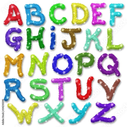LETTERE GLITTERATE DA SCARICARE