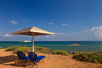 sun bed on the beach