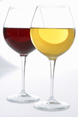 Vin rouge et blanc