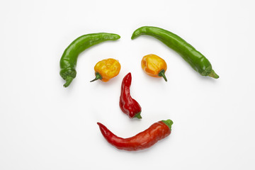 野菜で作る顔の表情