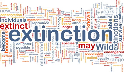 Species extintion background concept