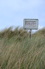 Dünen bitte nicht betreten