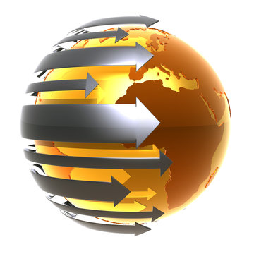 earth with silver arrows