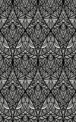 vector hand drawn seamless eastern floral pattern,