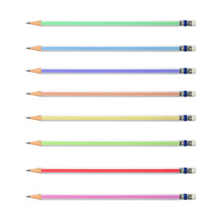 Colorful pencils  on the white background.