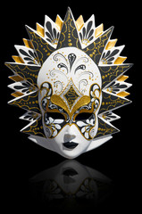 Venetian carnival mask isolated - 34241038