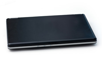 Black laptop isolated on white