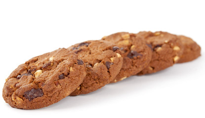 cookies with nuts and chocolate