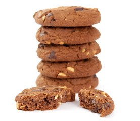 cookies with nuts and chocolate