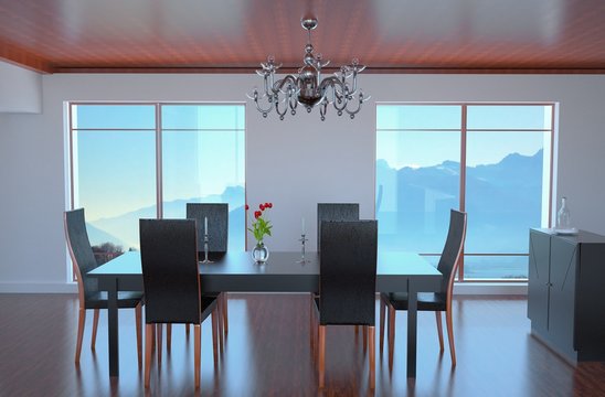 Contemporary Loft Dining Room