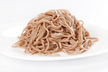 plate of buckwheat  noodles