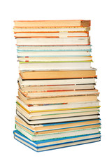 Old antique books on the white isolated background
