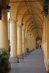 Italy, Bologna old medieval typical portico