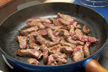 Geschnetzeltes in der Pfanne