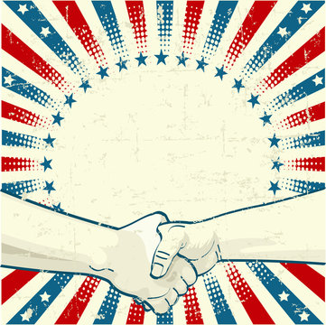 Labor Day Design with worker&rsquo;s hands