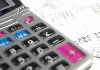 Obraz premium Calculator and bills