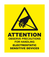 Anti-Static Warning Label
