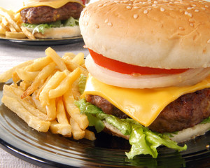 Cheeseburgers and fries