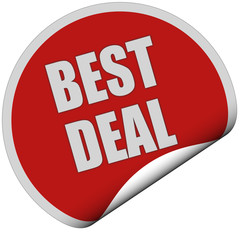 Sticker rot rund curl unten BEST DEAL
