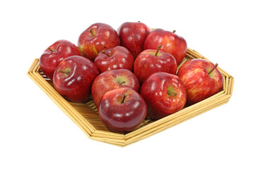 Red apples in basket