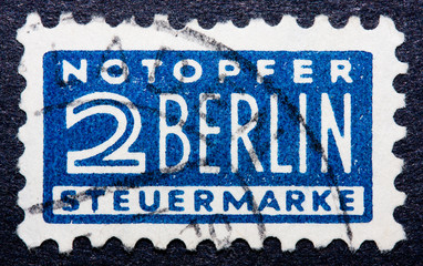 A German emergency tax stamp from 1948