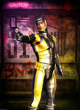 futuristic soldier manga secret agent