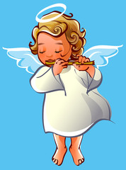 girl with wings and halo