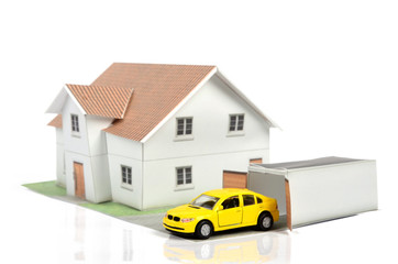 Model house and car