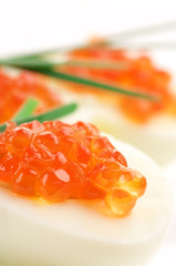 Appetizers with caviar