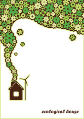 vector background ecological house