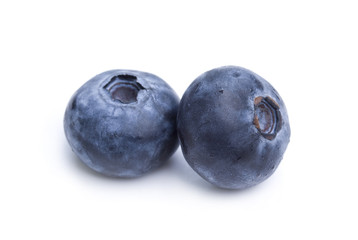 Blueberries isolated on white