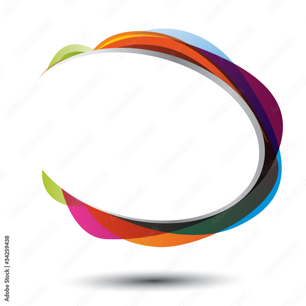 Poster modern isolated vector speech bubble with transparent colors