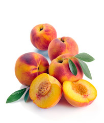 peach and leaves