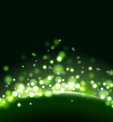 Abstract green light background