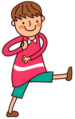 Portrait of Boy exercising