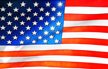 Naklejka premium Plastic American flag background