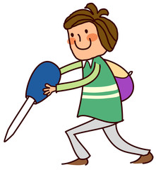 Portrait of Boy holding eye dropper