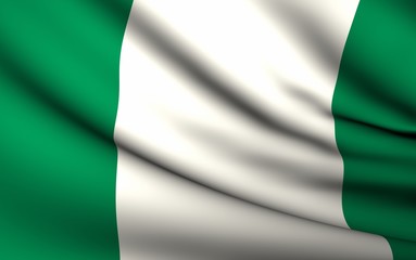 Flying Flag of Nigeria | All Countries Collection |