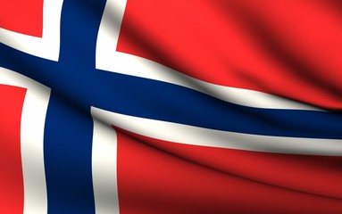 Flying Flag of Norway | All Countries Collection |