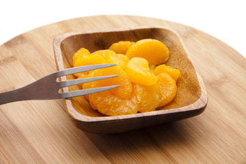 Mandarinen mit Gabel