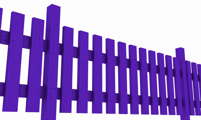3D Holzzaun - violett freigestellt 02